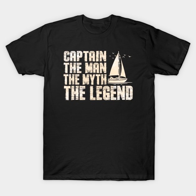 Sailing Boat Ship Captain T-Shirt by Mila46